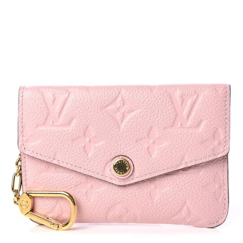 louis vuitton rose ballerine empreinte key pouch